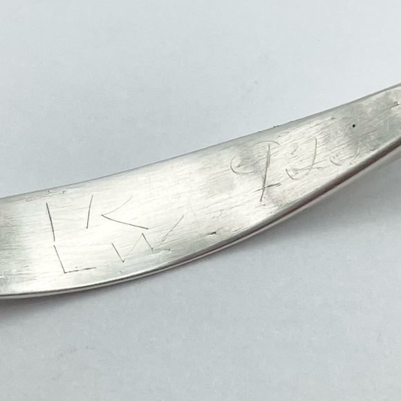 Modernist Sterling Silver Bangle Bracelet - Hand Signed - Picture 8 of 8